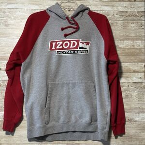 Vintage IZOD IndyCar Series Gray Red Pullover Hoodie Y2K Mens XL Beimar